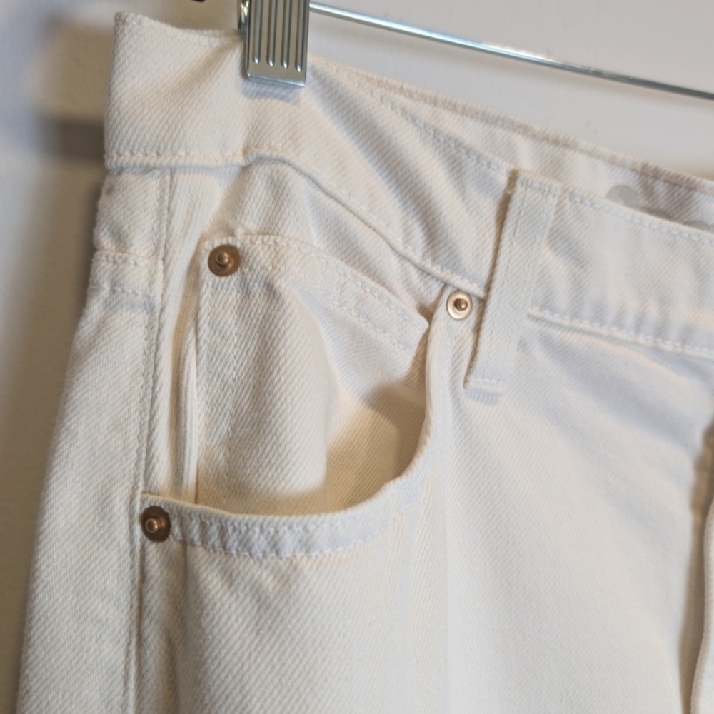 Mother Snacks Natural Ivory Off White The Fun Dip Denim Cargo Skirt Size 29 - Picture 5 of 11